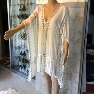 Gianni Bina Ivory beach coverup